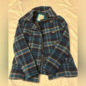 BLUE PLAID FALL/WINTER JACKET SIZE SMALL
